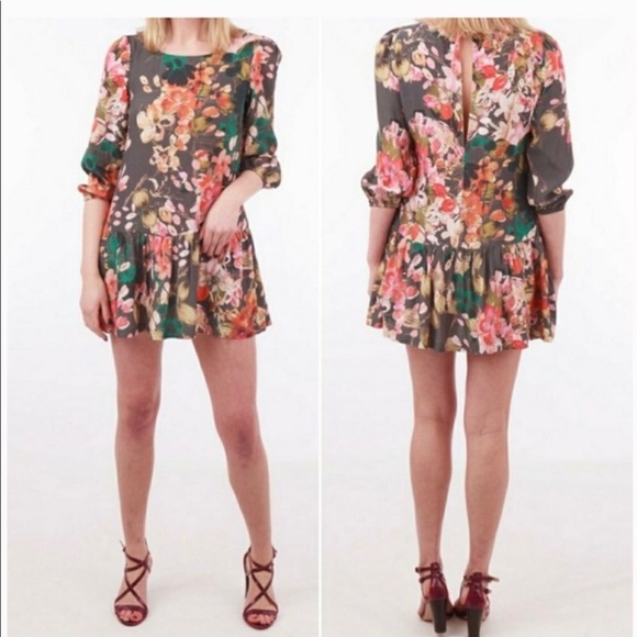 RARE Anthropologie Meadow Rue Drop Waist Dress - Picture 3 of 6